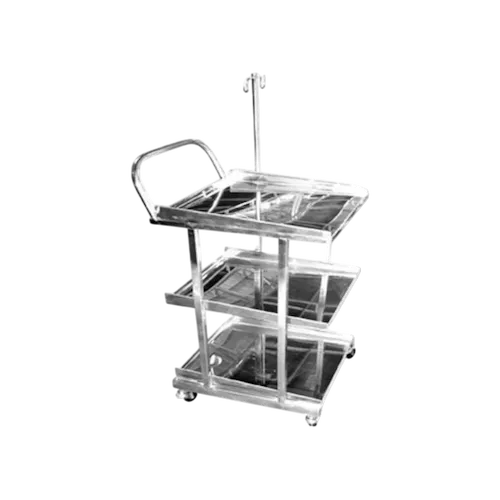 Trolley EKG Rumah Sakit Stainless Steel